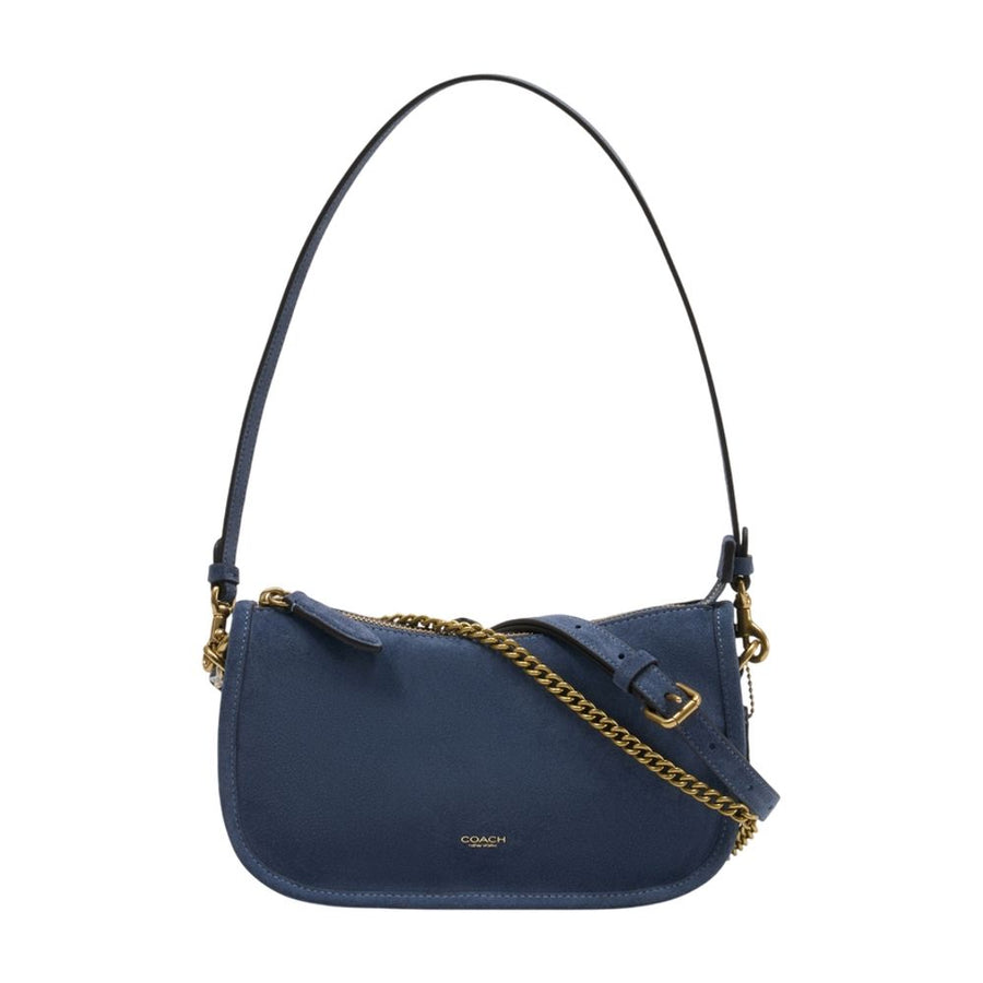 Coach Calfskin crossbody bag in blue