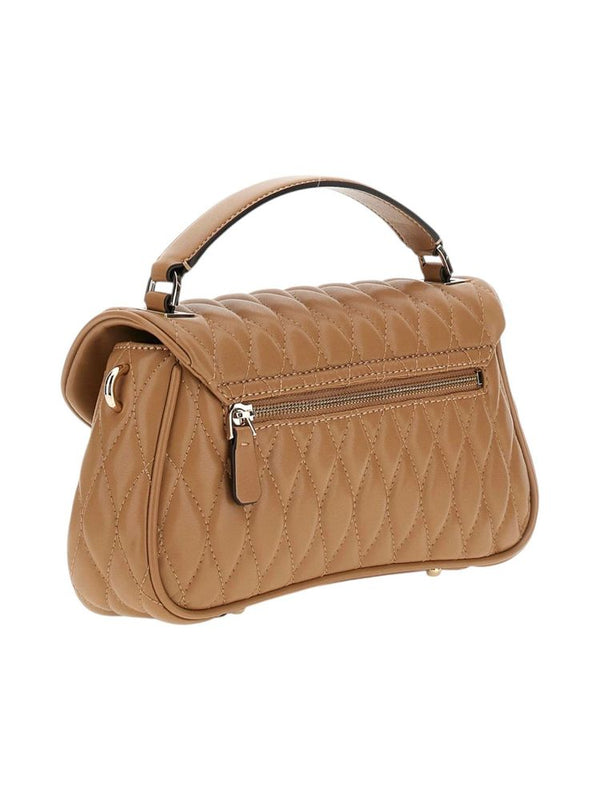 Guess 100% Polyurethane top handle bag in beige