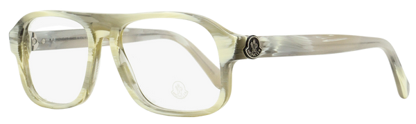 Moncler Rectangular Eyeglasses Ml5198 060 Beige Horn 54mm Plastic (acetate)