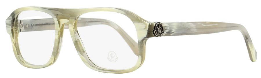 Moncler Rectangular Eyeglasses Ml5198 060 Beige Horn 54mm Plastic (acetate)