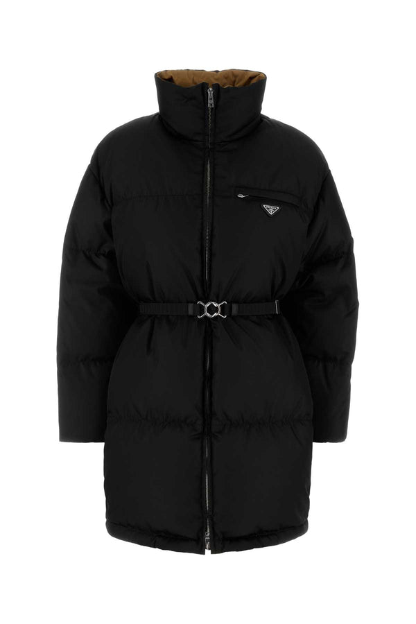 Prada Exterior: 100% Re-Nylon; Lining: 100% Re-Nylon; Padding: 90% Down down jacket in black