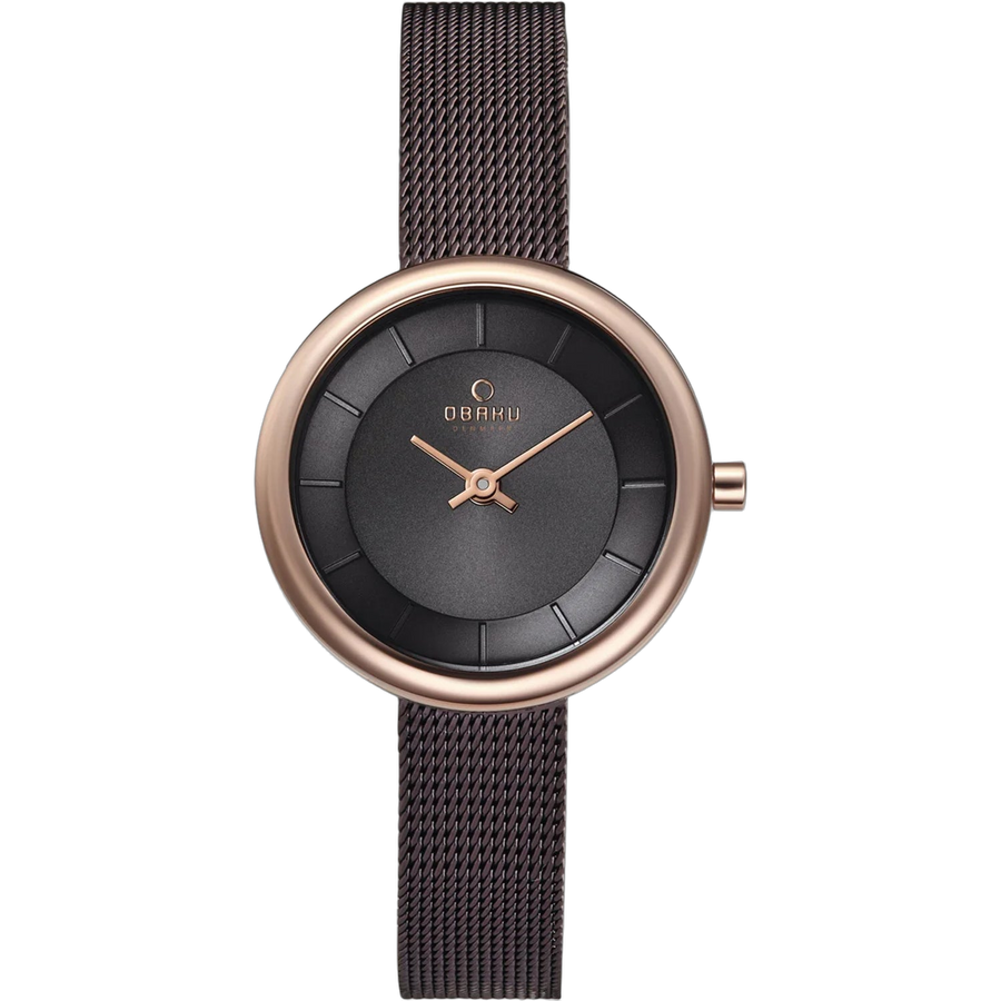 Obaku Stainless steel case watch in black