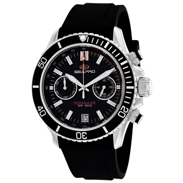 Seapro Stainless steel case watch in black
