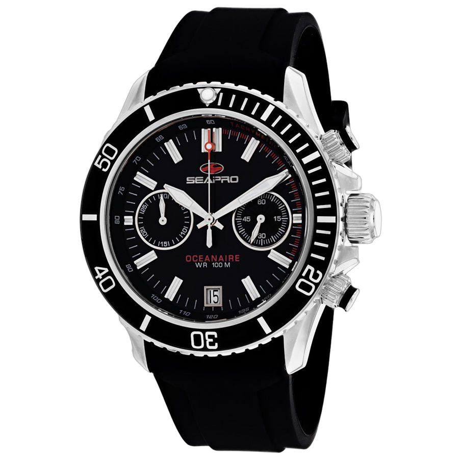 Seapro Stainless steel case watch in black