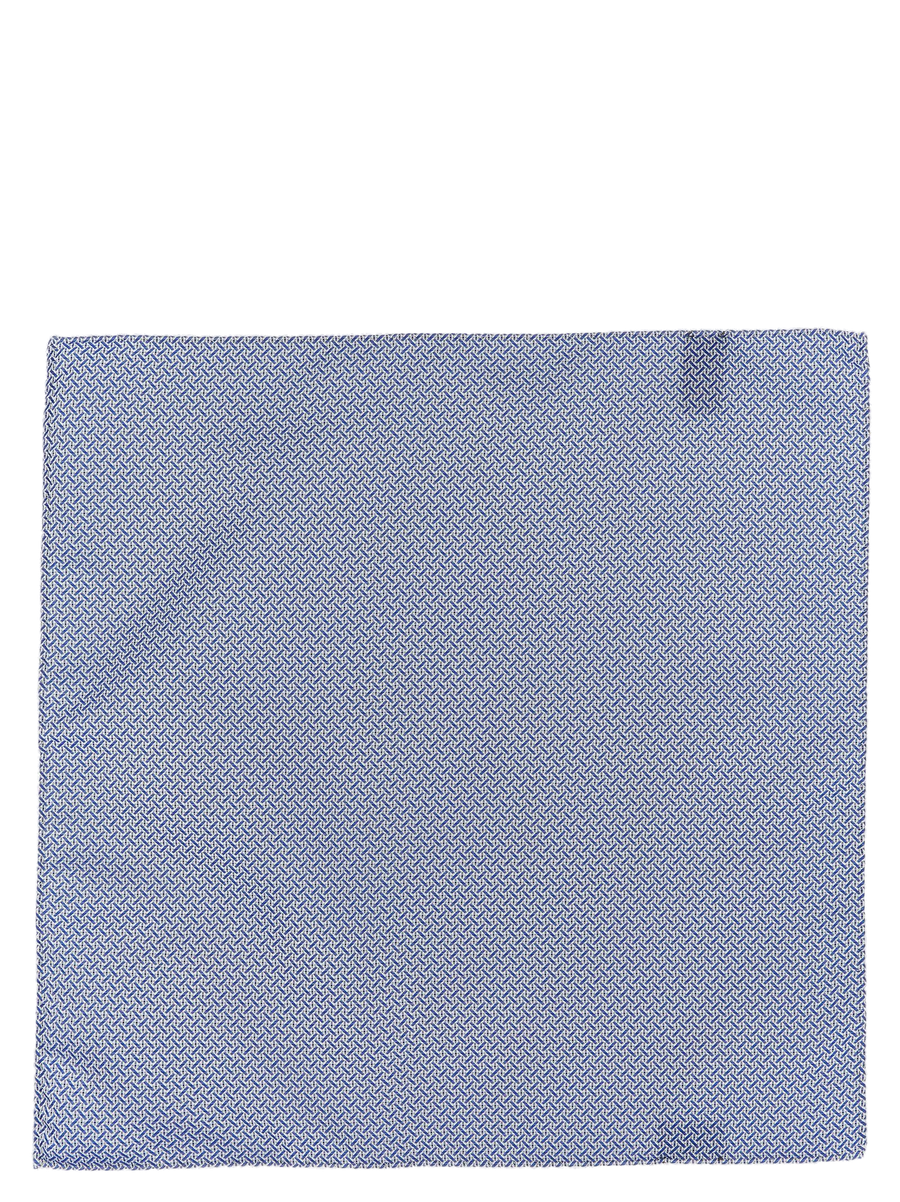 Blue Polyester Pocket Square Accessory