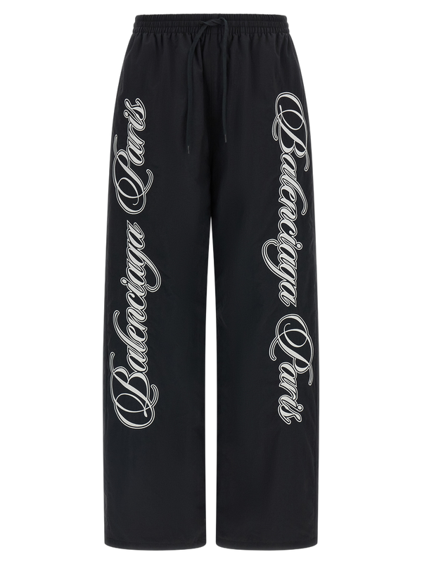 Balenciaga 100% polyamide joggers in black