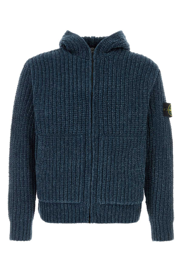 Blue Cotton Cardigan Exterior: Maglie