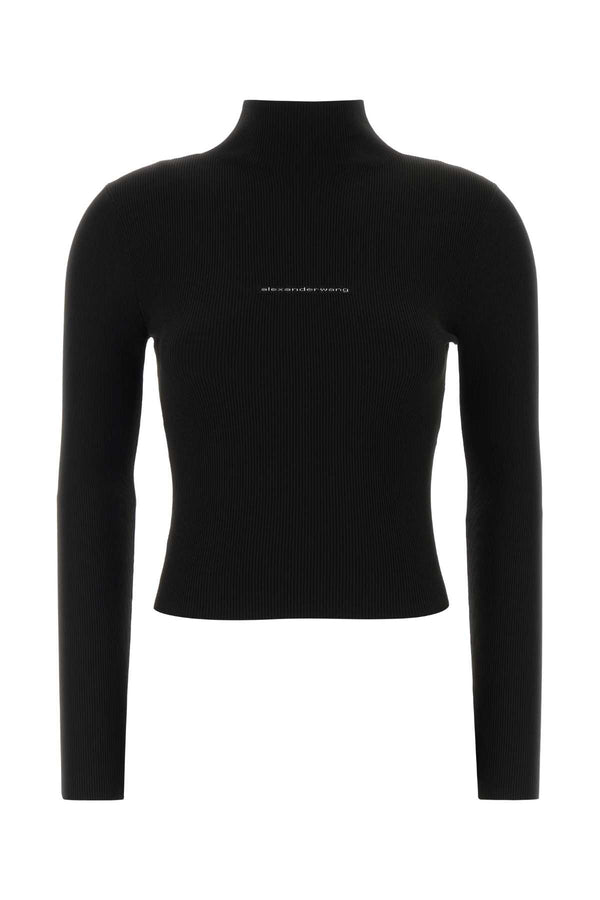 Black Jersey T-Shirt Exterior: Nylon Elastane Maglie