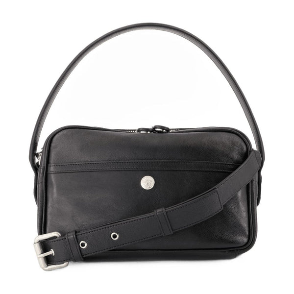 Acne Studios calfskin shoulder bag in black