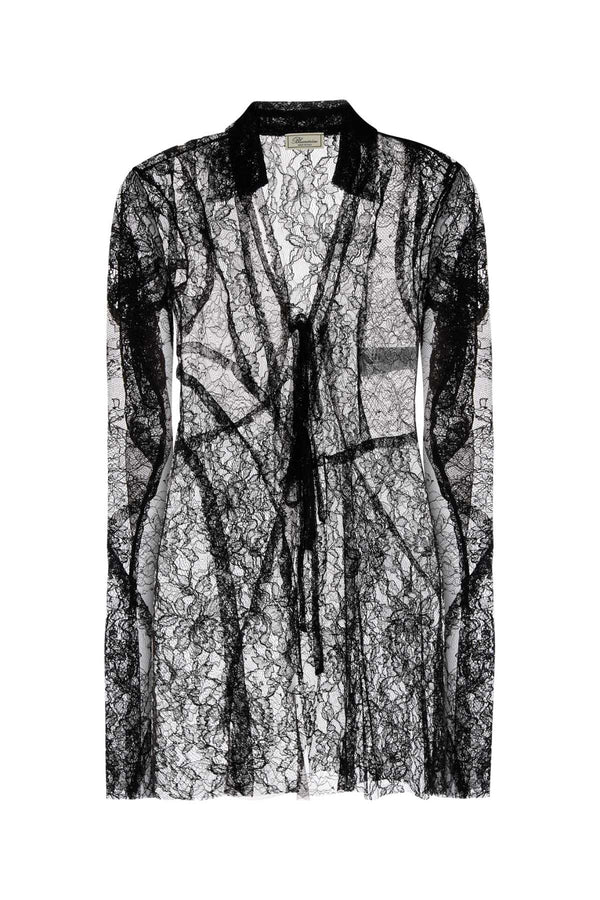 Blumarine 50% Nylon shirt in black
