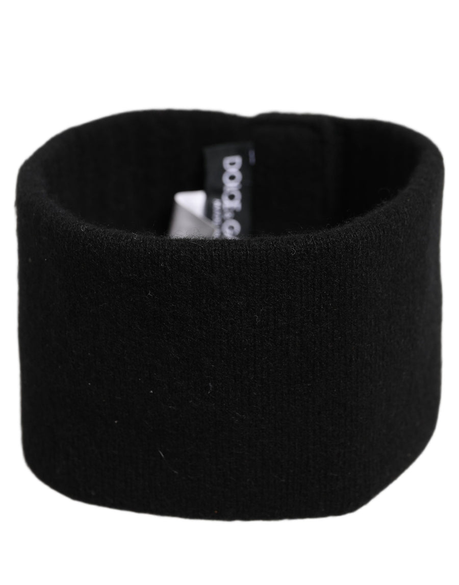Dolce & Gabbana 92% Cashmere headband in black