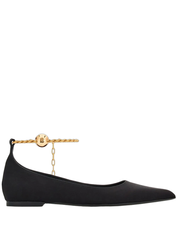 Ferragamo Goatskin flat in black