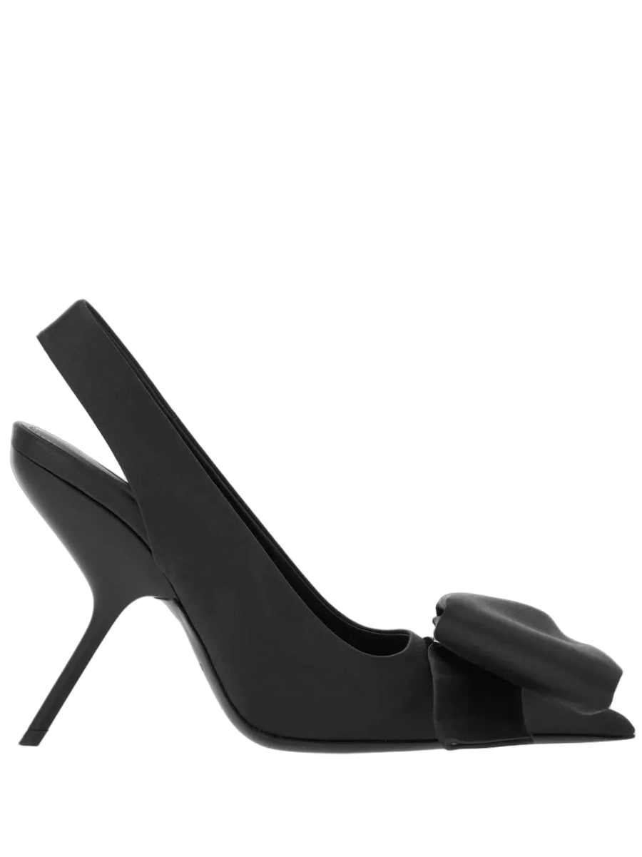 Ferragamo Goatskin slingback pump in black