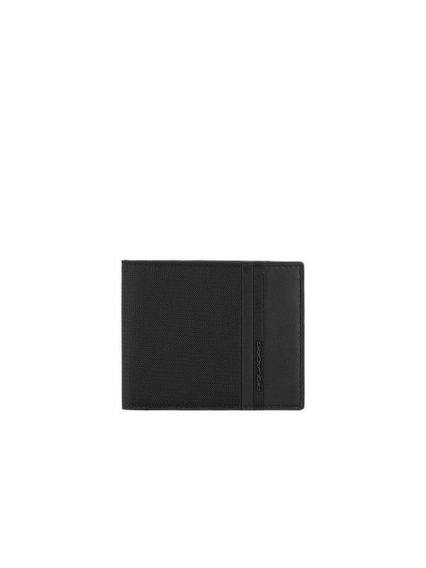 Piquadro 100% Recycled Polyester wallet in black