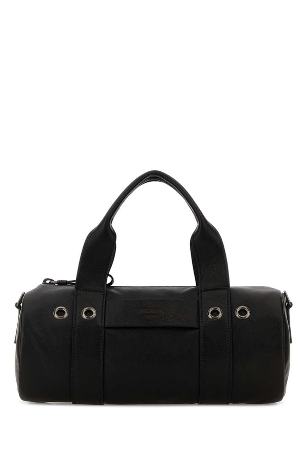 Prada Exterior: 100% Bovine leather shoulder bag in black