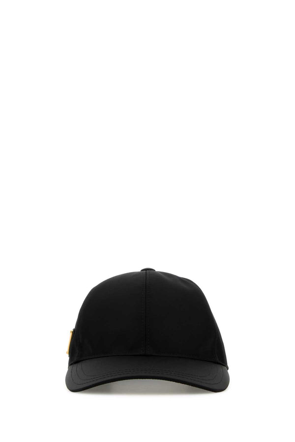 Prada CAPPELLI 100% recycled polyamide baseball cap in black