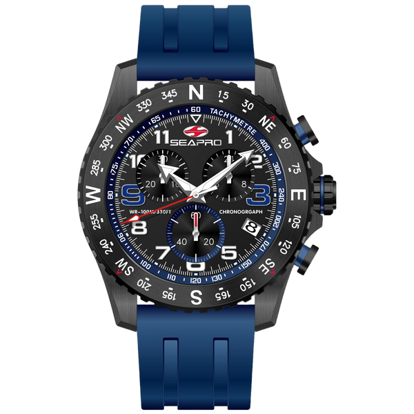 Seapro Stainless steel case watch in black