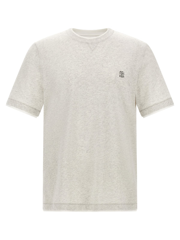 Brunello Cucinelli 100% cotton t-shirt in gray