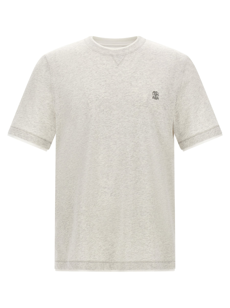 Brunello Cucinelli 100% cotton t-shirt in gray