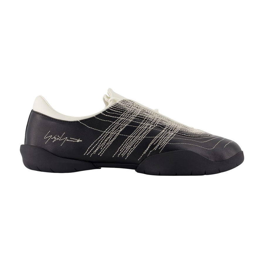 Y-3 calfskin sneaker in black