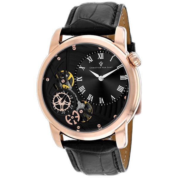 Christian Van Sant Stainless steel case watch in black