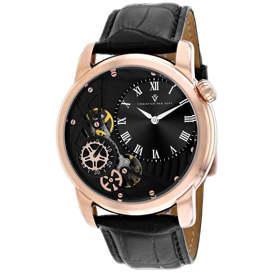 Christian Van Sant Stainless steel case watch in black