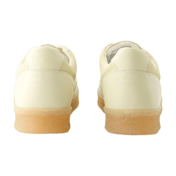 MM6 Maison Margiela Calfskin sneaker in beige
