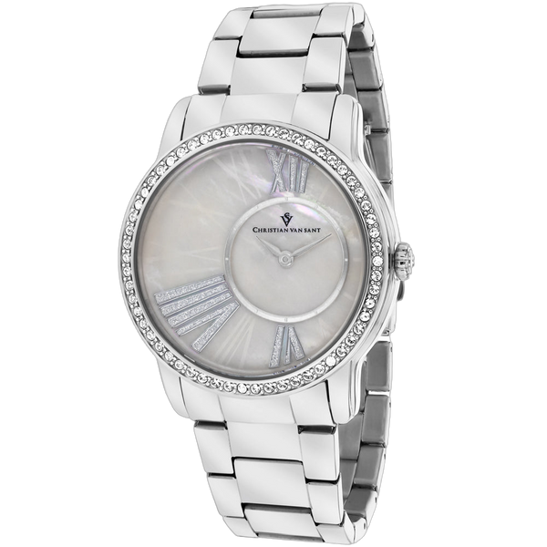Christian Van Sant Stainless steel case watch in white