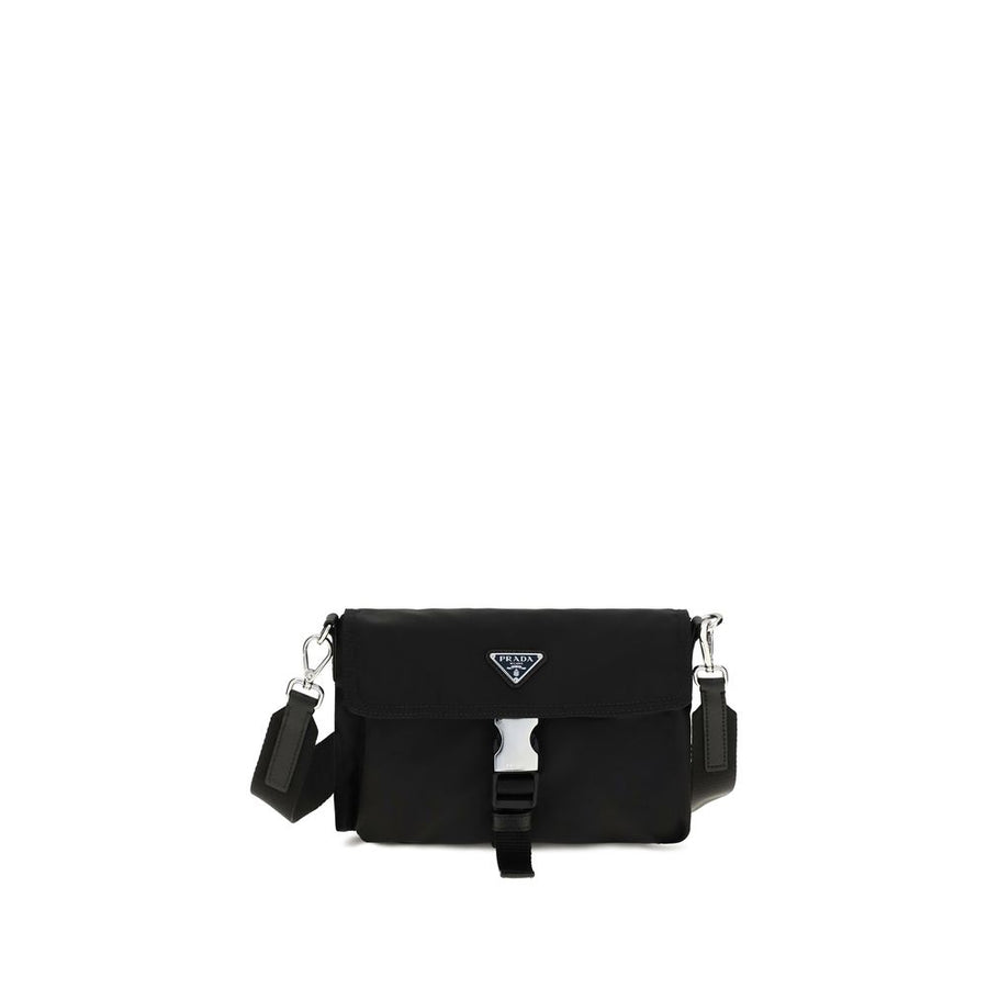 Black Recycled Polyamide Shoulder Bag