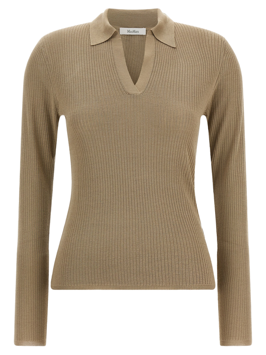 Beige Silk Cardigan Clothing