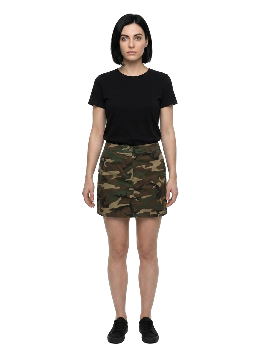 Multicolor Cotton Mini Skirt