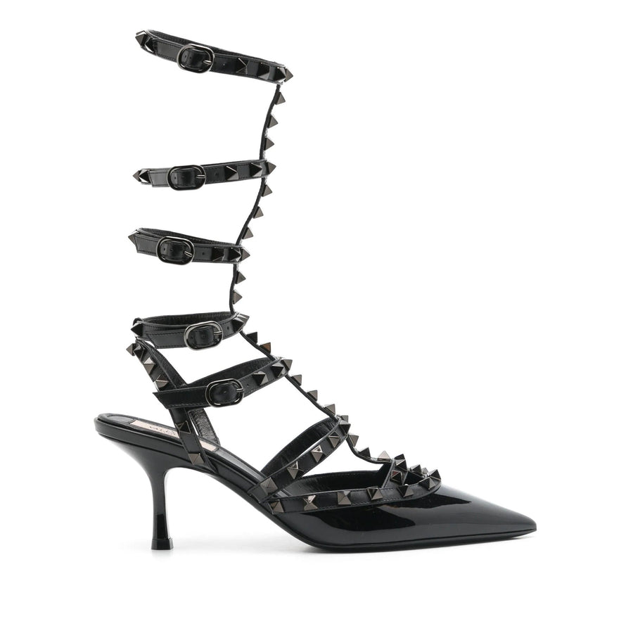 Valentino Garavani Calf leather with patent finish pump in black