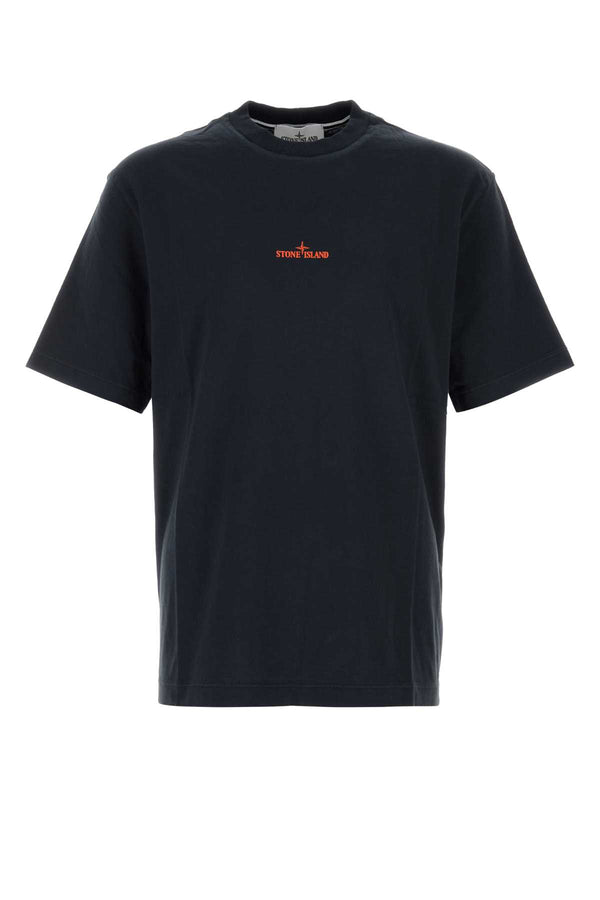 Navy Blue Cotton T-Shirt Exterior