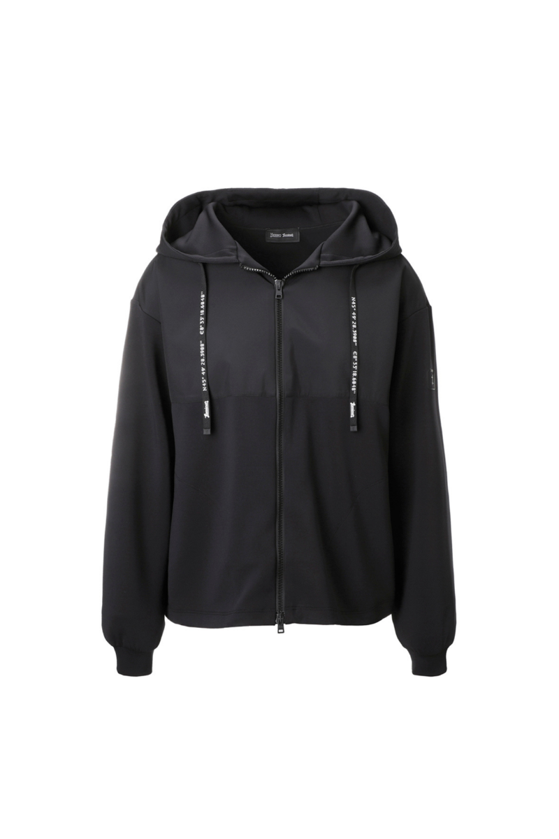 Herno 90% Polyester hoodie in black