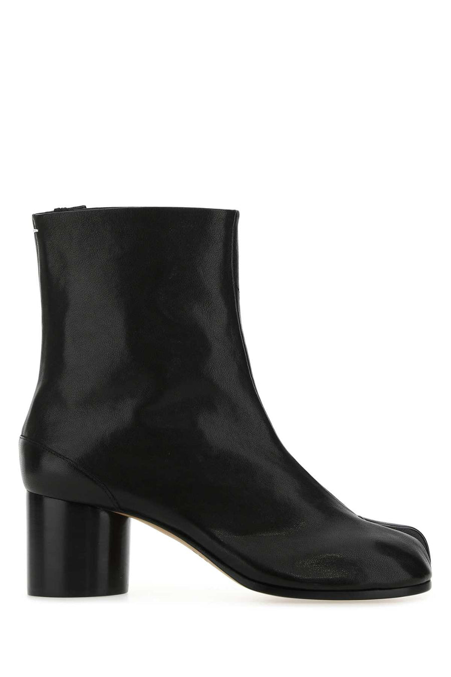 Black Leather Tabi Ankle Boots T8013 Stivali