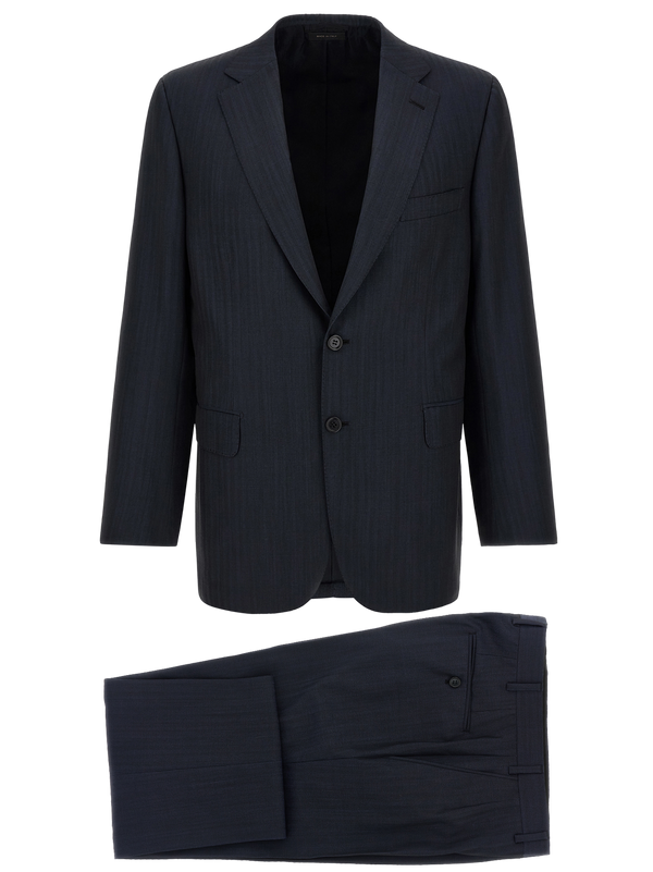 Blue Wool Blazer Clothing