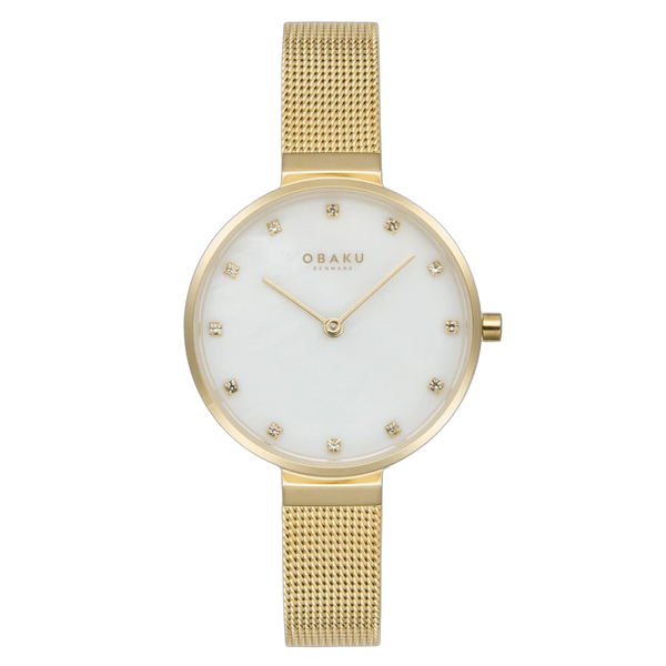 Obaku Stainless steel case watch in gold