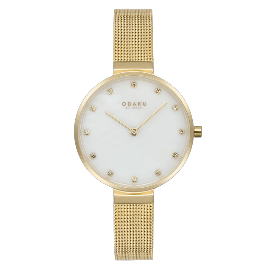Obaku Stainless steel case watch in gold