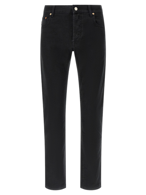 Gucci 100% cotton jeans in black