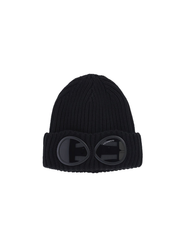 C.P. Company RFCMAC742A 100% wool beanie in black