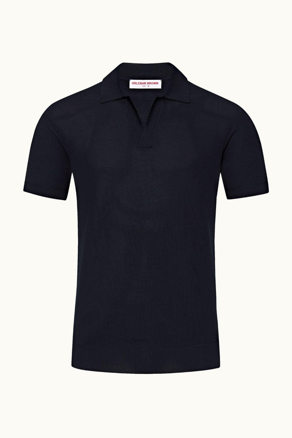 Orlebar Brown 75% cotton polo in navy