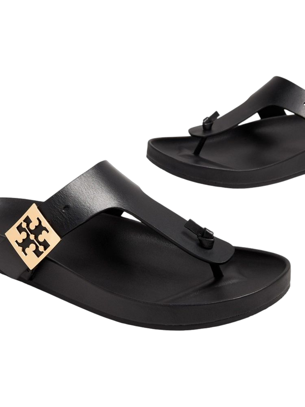 Tory Burch 100% Bovine Leather upper and lining sandal in black