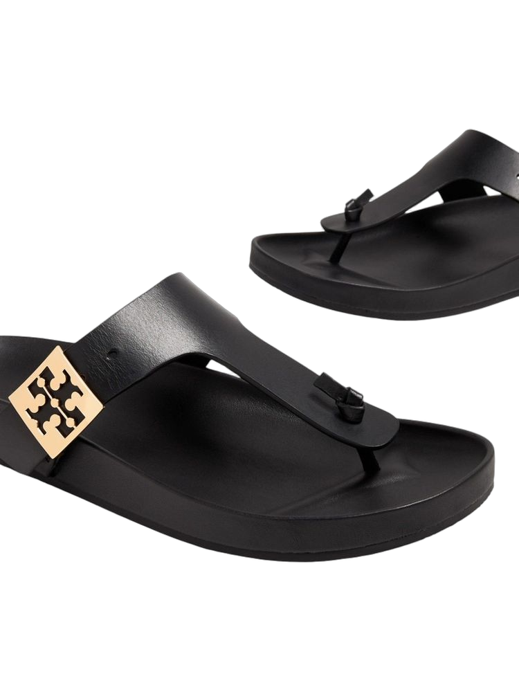 Tory Burch 100% Bovine Leather upper and lining sandal in black