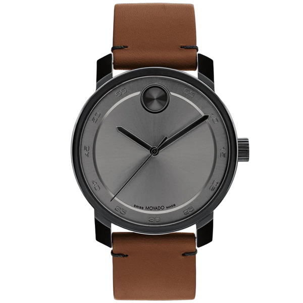 Movado Stainless steel case watch in gray