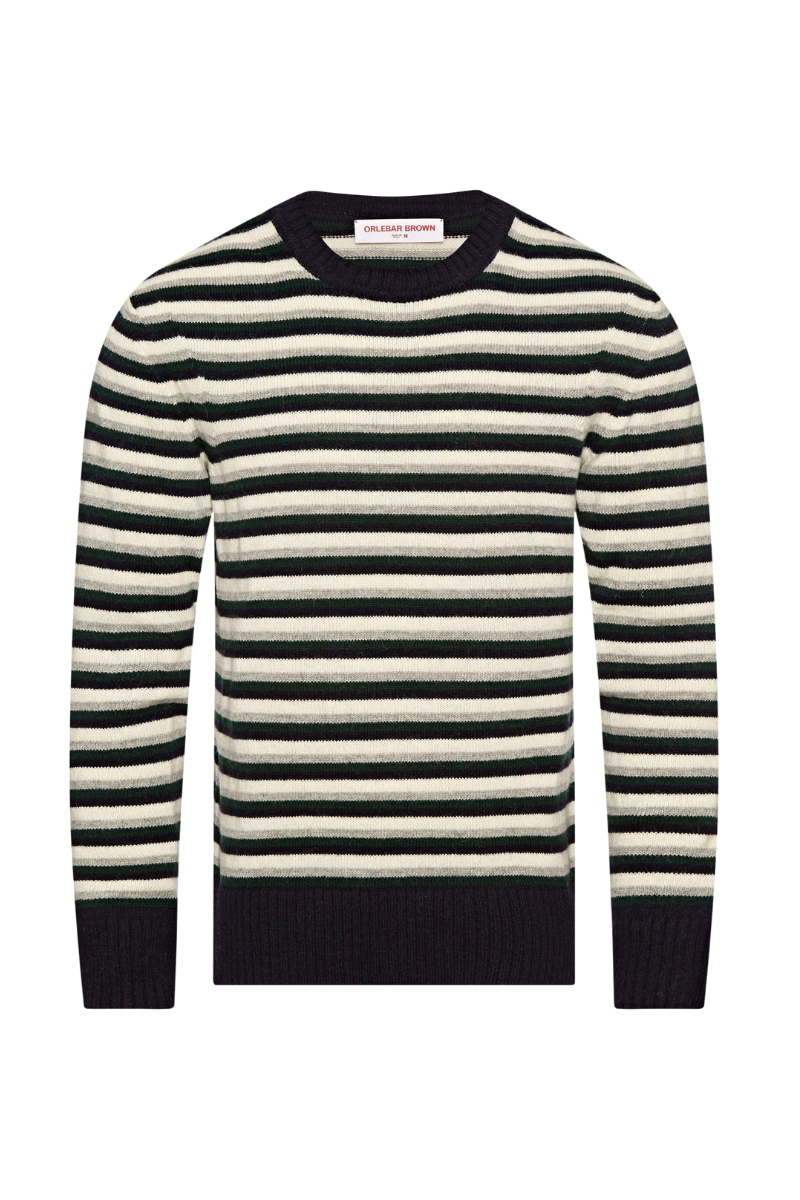 Orlebar Brown 100% Alpaca Wool sweater in navy