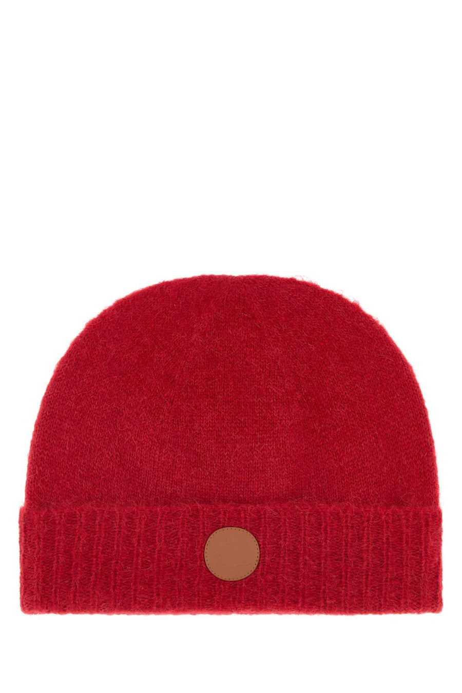 Red Alpaca Blend Fluffy Beanie Hat Aw26red Exterior: Nylon Wool Cappelli