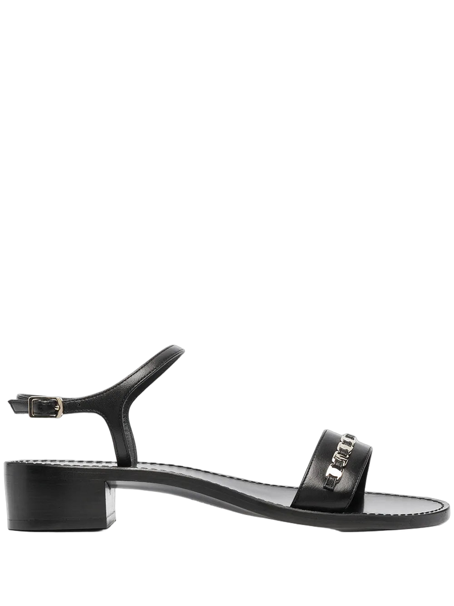 Ferragamo Leather sandal in black