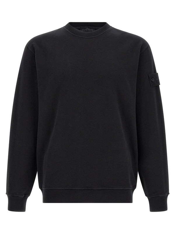 Stone Island 95% cotton sweatshirt in black