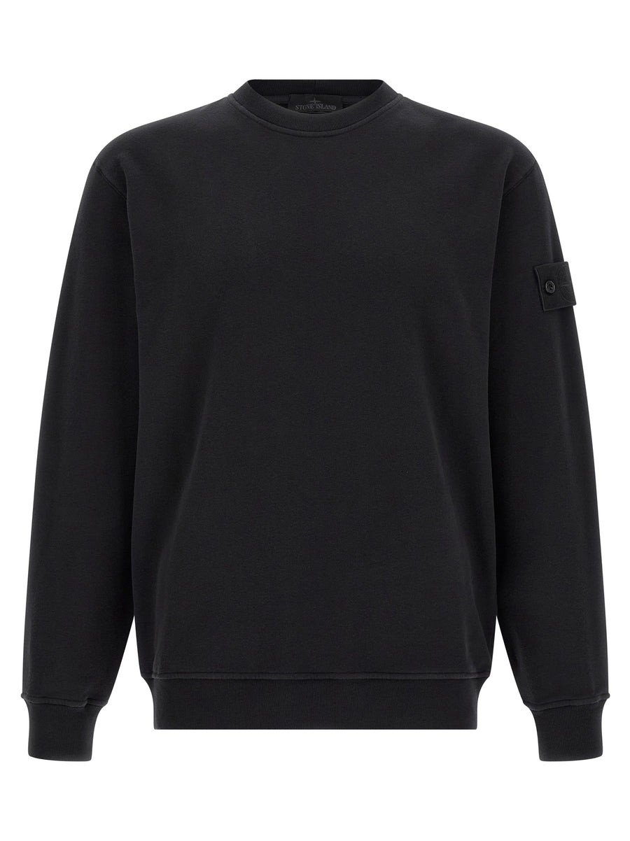 Stone Island 95% cotton sweatshirt in black