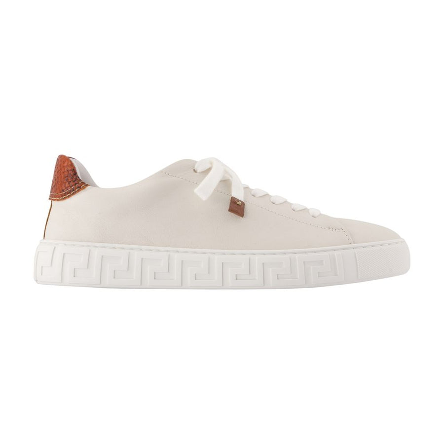 Versace Lambskin sneaker in white